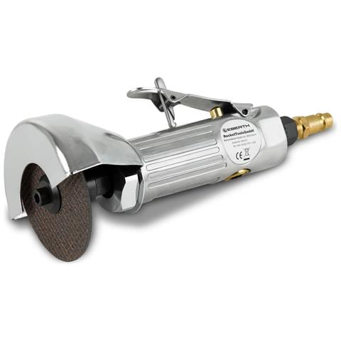 Smerigliatrice Angolare Pneumatica Da Taglio, Pressione Di Lavoro 6 Bar, Attacco Da 1/4"", 20000 Giri/min, Incl. Disco Da Taglio Diametro 75 Mm, Raccordo Aria Compressa, Chiave Per Dischi E Chiave A Brugola - Foto 1