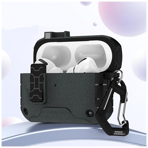 Custodia Protettiva Compatibile Con Airpods 4 - Tpu+pc, Magnetica, Supporto Ricarica Wireless Grey - Foto 3