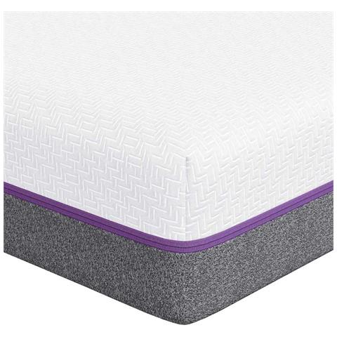 Materasso Bianco e Grigio 160 x 200 cm Schiuma - Foto 1