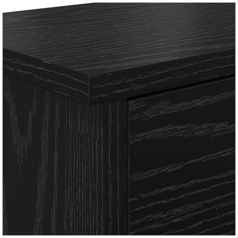 Appendiabiti a muro con lo scaffale Rovere nero 50 x 20 x 30 cm - Foto 9