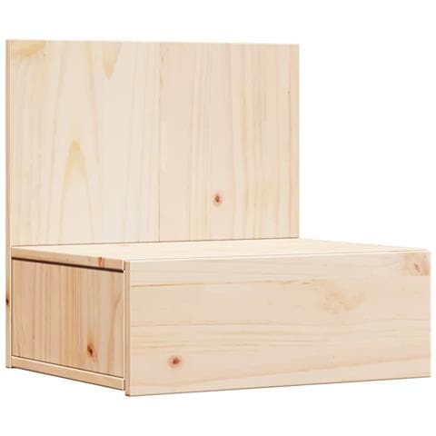 Comodino Marrone 42 x 32.5 x 40 cm Legno di pino massello - Foto 1