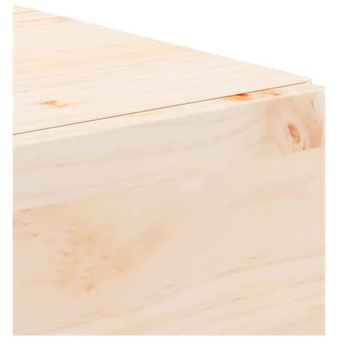 Comodino Marrone 42 x 32.5 x 40 cm Legno di pino massello - Foto 9