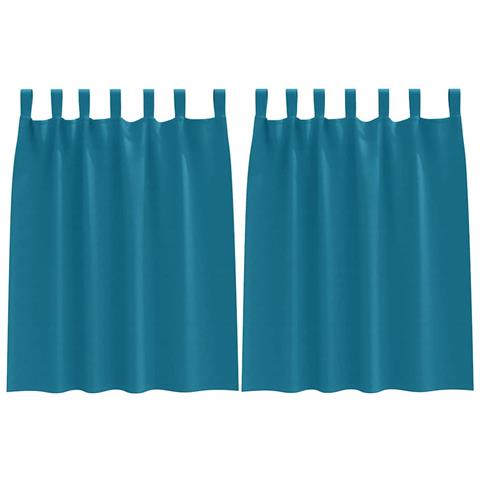 Tende con tende 2 pcs Turchese Poliestere - Foto 1