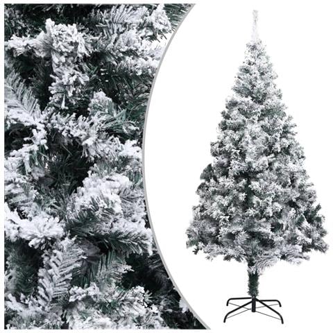 Lusso Casadino - Albero Di Natale Artificiale Con Neve Fioccata Verde 240 Cm Pvc - Foto 2