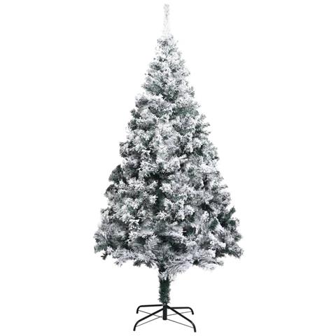 Lusso Casadino - Albero Di Natale Artificiale Con Neve Fioccata Verde 240 Cm Pvc - Foto 1