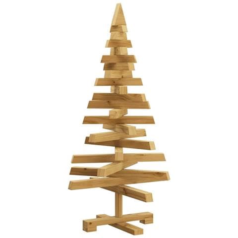 Alberi di Natale Marrone 90 cm Legno di pino massello - Foto 1