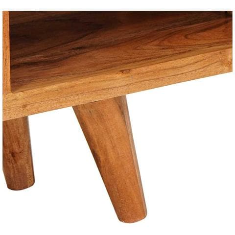 Mobile TV Marrone 110 x 30 x 40 cm Legno di Acacia Massello - Foto 9