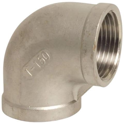 Raccordo Filettato Inox A Gomito 90° 3/8 - Foto 1