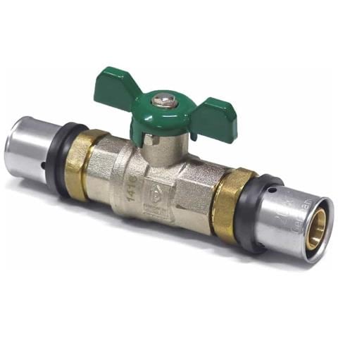 Valvola A Sfera Pressfitting 26mm Con Leva A Farfalla - Foto 1