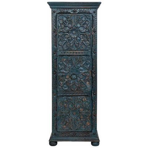 Armadio Artigianale In Legno Blu 53x40x149h Cm - Foto 2