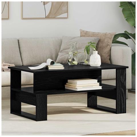 Tavolino da salotto Rovere Nero 90 x 50 x 40 cm - Foto 2