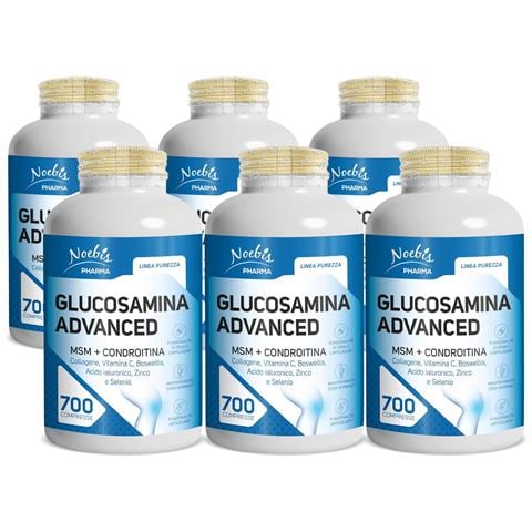 Glucosamina Advanced 700 Compresse - Glucosamina, MSM, Condroitina, Collagene, Acido Ialuronico e Boswellia - Benessere Articolare, Cartilagini e Mobilità (Confezione sestupla) - Foto 1