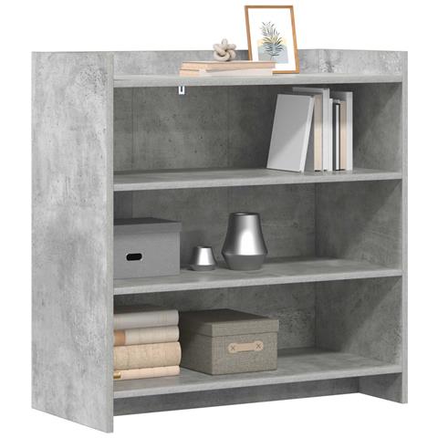 Credenza Grigio Cemento 75 x 36 x 80 cm Legno ingegnerizzato - Foto 2