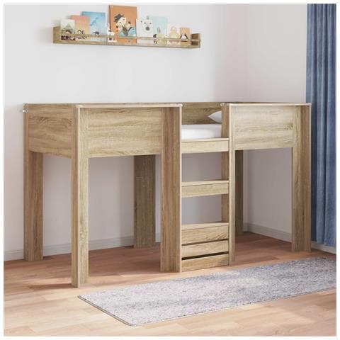Letto a Castello per Bambini Rovere Sonoma 75 x 190 cm - Foto 2