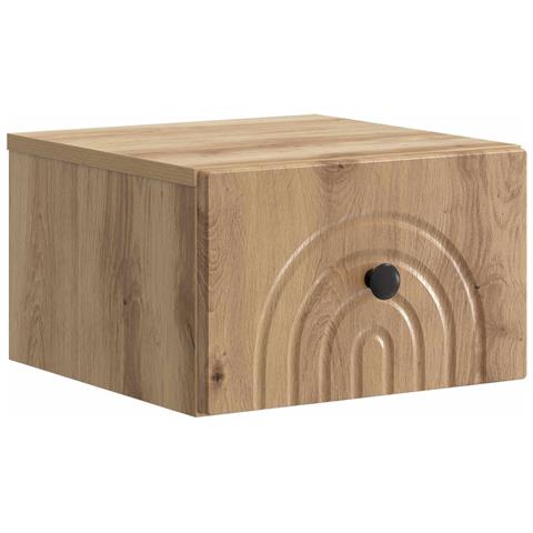 Mobiletto da notte a muro Rovere Artigianale 33 x 34,5 x 20 cm - Foto 1
