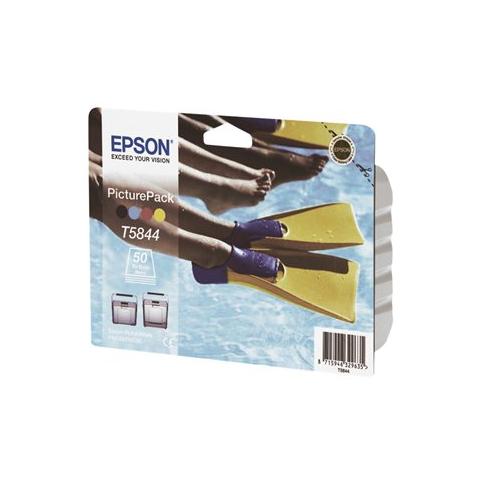 C13T58444020 Cartuccia Ink Originale Nera Ciano Magenta Gialla e 50 fogli per PM240/280/260/290 Capacità 50 Fotografie - Foto 4