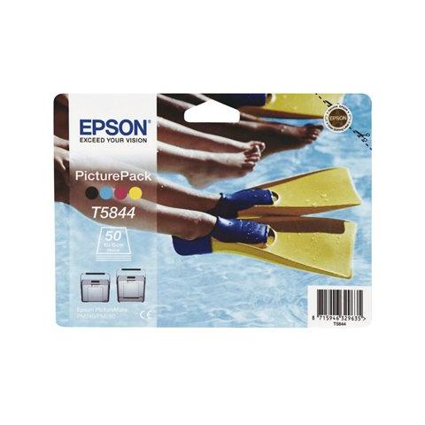 C13T58444020 Cartuccia Ink Originale Nera Ciano Magenta Gialla e 50 fogli per PM240/280/260/290 Capacità 50 Fotografie - Foto 2