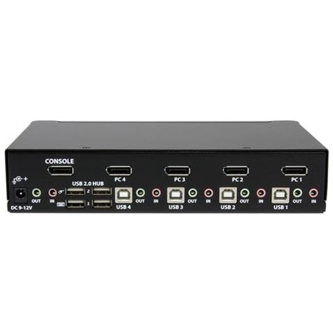 Switch KVM DisplayPort USB a 4 porte con audio - Foto 3