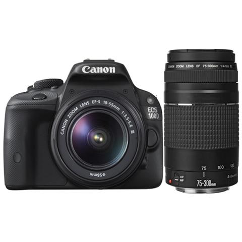 Fotocamera Reflex Eos 100d + Ef-s 18-55mm Iii + Ef 75-300mm Iii Europa - Foto 1