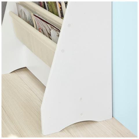 Libreria, portariviste A Terra, Scaffale Per Riviste, 4 Scomparti, frg225-w - Foto 5