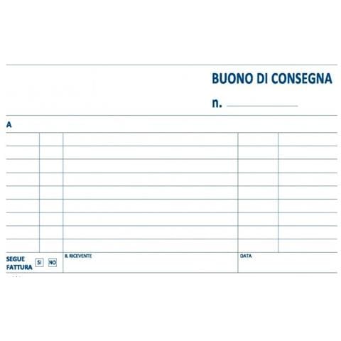 Buono Di Consegna 3 Copie Autoricalcante 9x17 (5 Pezzi) 50/50 Fogli - Foto 1