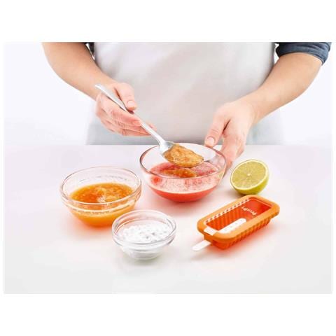 Confezione 4 Stampi Ghiacciolo Impilabili Iconico Colori Assortiti, Verde, rosso, arancione, giallo - Foto 2