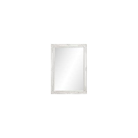 Specchio Miro Bianco Con Cornice In Legno, Da 102x73 Cm Bianco - Foto 2