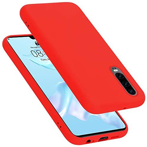 Custodia Compatibile Con Huawei P30 In Liquid Rosso - Coperchio Protettivo In Silicone Tpu Flessibile - Foto 1