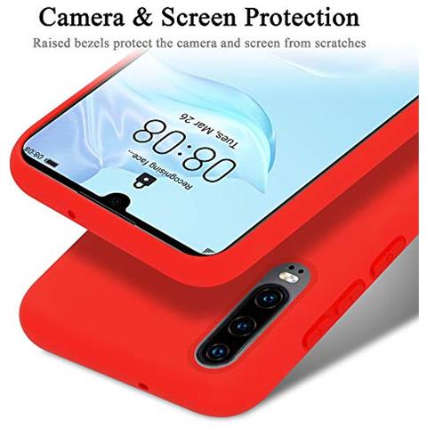 Custodia Compatibile Con Huawei P30 In Liquid Rosso - Coperchio Protettivo In Silicone Tpu Flessibile - Foto 2