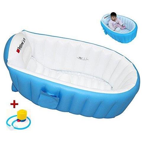 Molle Del Bambino Bathtub Bambini Gonfiabili Anti-scivoloso Piscina Pieghevole Travel Air Piatto Doccia Sedile Terme Big Size (per 0-3 Anni) Pompa Di Aria - Foto 1