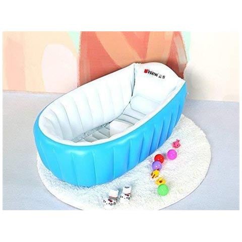 Molle Del Bambino Bathtub Bambini Gonfiabili Anti-scivoloso Piscina Pieghevole Travel Air Piatto Doccia Sedile Terme Big Size (per 0-3 Anni) Pompa Di Aria - Foto 2