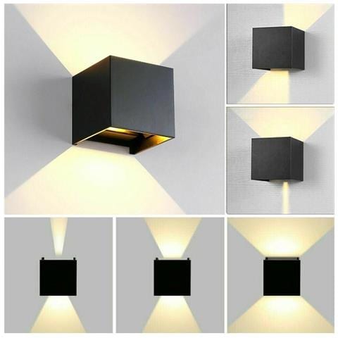 Applique Led Luce Naturale Faretto Da Parete Per Esterno Interno 12 W 4000k Ip65 Es46nn - Foto 4