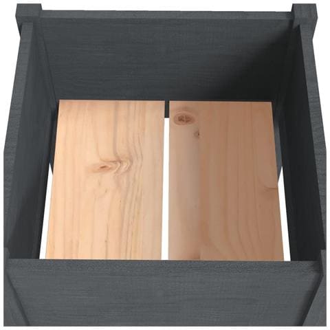 Fioriere Da Giardino 2 Pz Grigie 40x40x70 Cm In Legno Di Pino - Foto 8