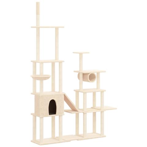 Albero Per Gatti Con Tiragraffi In Sisal Crema 279 Cm - Foto 1