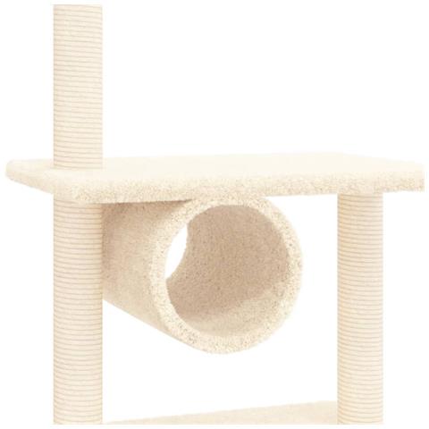 Albero Per Gatti Con Tiragraffi In Sisal Crema 279 Cm - Foto 6