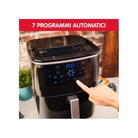 AL2018 Friggitrice ad Aria 6,5L, Friggitrice ad Aria Calda, Colore Nero - Foto 7