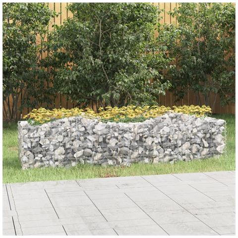 Gabbione Ad Arco Con Letto Rialzato 200x50x50 Cm Ferro Zincato - Foto 1