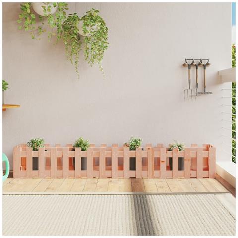 Fioriera Da Giardino Recinzione 200x30x30cm In Massello Douglas - Foto 1