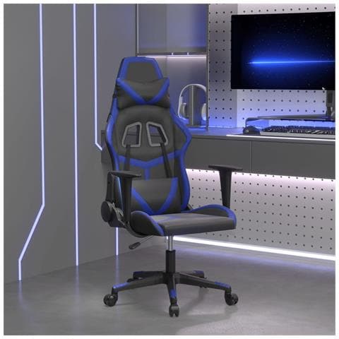 Sedia Da Gaming Nera E Blu In Similpelle - Foto 1
