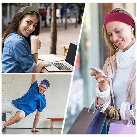 Fasce Per Capelli Da Donna, Fasce Sportive Antiscivolo, Confezione Da 7 - Foto 4