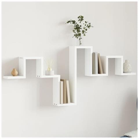 Scaffale A Parete Bianco 104,5x10x43 Cm In Legno Multistrato - Foto 8