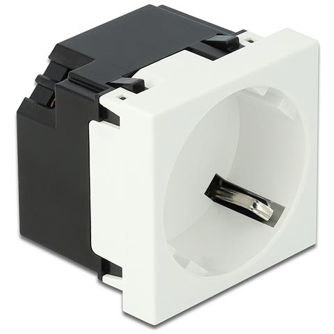 Easy 45 Presa di alimentazione con messa a terra a con disposizione a 45° 45 x 45 mm - Foto 1