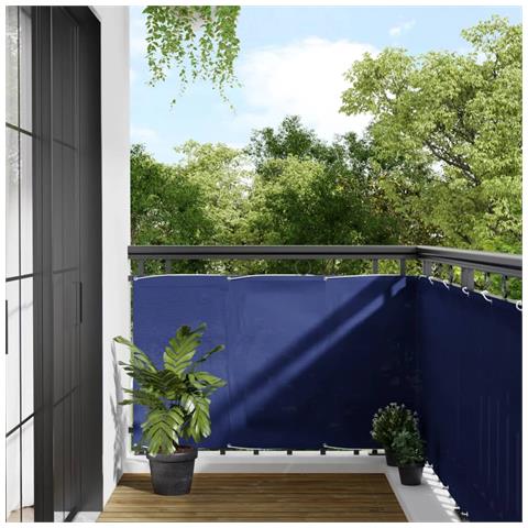 Paravento Da Balcone Blu 90x1000 Cm 100% Poliestere Oxford - Foto 1