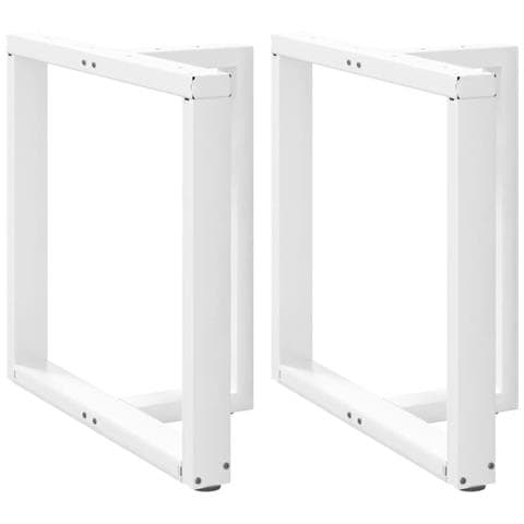 Gambe Tavolo Pranzo Forma T 2pz Bianco 70x35x(72-73) Cm Acciaio - Foto 1