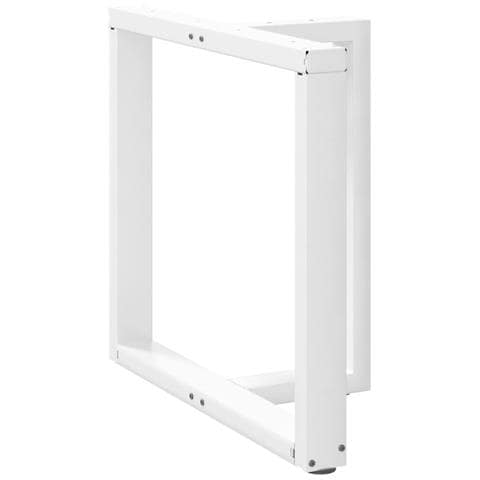 Gambe Tavolo Pranzo Forma T 2pz Bianco 70x35x(72-73) Cm Acciaio - Foto 3