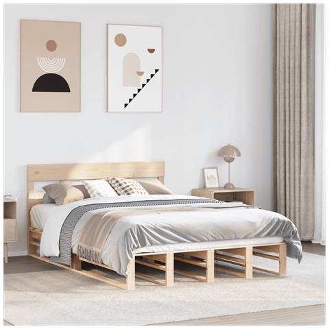 Letto Senza Materasso 120x200 Cm In Legno Massello Di Pino - Foto 1