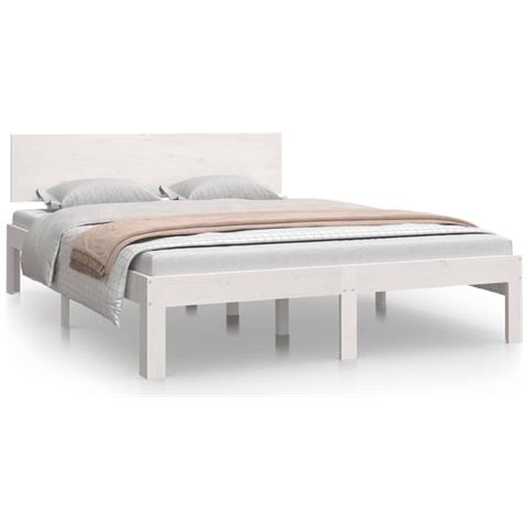 Lusso Casadino -  Giroletto Bianco In Legno Massello 150x200 Cm King Size - Foto 1