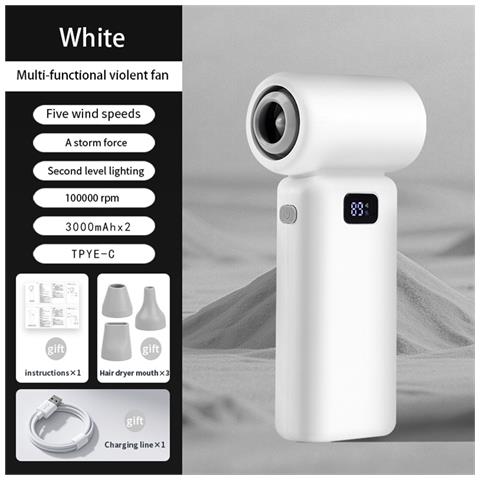 Ventola Portatile: Raffreddamento Portatile Con Display A Led White - Foto 6