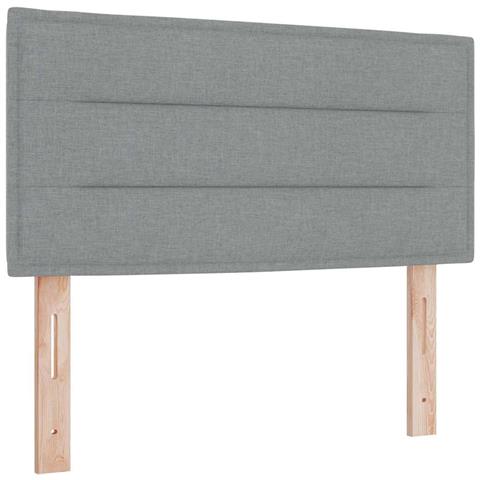 Testiera  Design Linee Grigio Chiaro 90 cm Tessuto - Foto 1