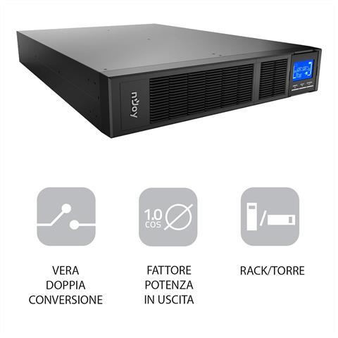 UPS Balder 3000 Online Doppia Conversione 3000VA 3000W Rackmount /Tower 2U Nero - Foto 2